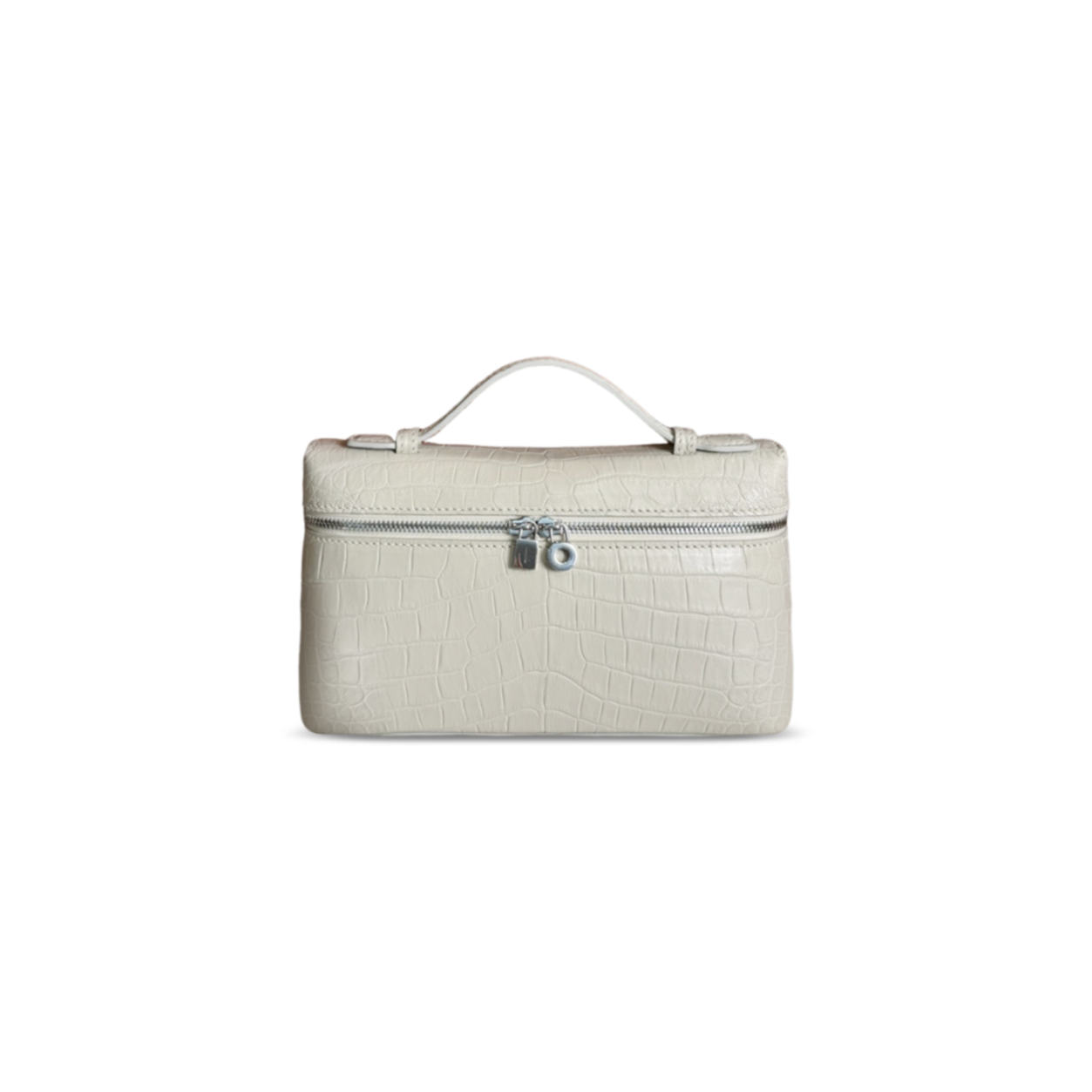 L0r0 P1ana extra pocket l19 crocodile leather (19*11*6.5cm)